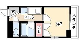 フォレスト318 1Kの間取図画像