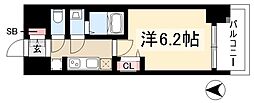 プレサンス千種駅前レイズ 1Kの間取図画像