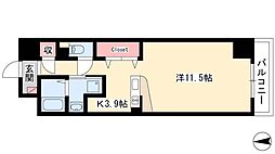 マリオン千種 ワンルームの間取図画像