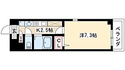 サウスパーク泉 1Kの間取図画像
