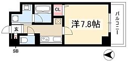 パークハイム日比野 1Kの間取図画像