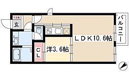 スコッツデール 1LDKの間取図画像