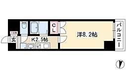 プログレッソ鶴舞 1Kの間取図画像