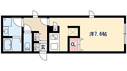 Lapule ワンルームの間取図画像