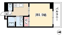 ライジングヴィラ葵 1Kの間取図画像
