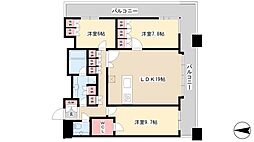 グラン・アベニュー名駅 3LDKの間取図画像