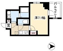 エスプレイス上前津レガシー 1Kの間取図画像