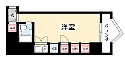 栄マンションN棟 ワンルームの間取図画像