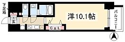 プレサンス丸の内フォート 1Kの間取図画像