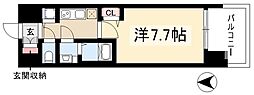 プレサンスジェネ栄 1Kの間取図画像