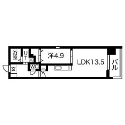 THE BRICKS 1LDKの間取図画像