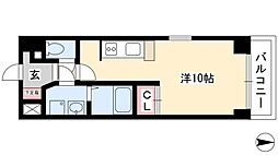 プレディアスタイル白川公園 ワンルームの間取図画像