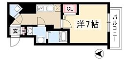エスリード新栄テセラ 1Kの間取図画像