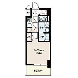 S-RESIDENCEKamimaezuSouth 1Kの間取図画像
