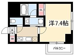 レジデンス東別院スクエア 1Kの間取図画像
