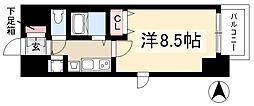 プレサンス名古屋駅前グランヴィル 1Kの間取図画像