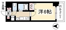 プレサンス桜通アベニュー 1Kの間取図画像