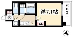 エスリード千種パークフロント 1Kの間取図画像