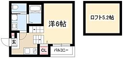 ハーモニーテラス伝馬3 1Kの間取図画像