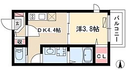 シアヴィータ名古屋 1DKの間取図画像