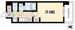 エスリード栄イーストスクエア 1Kの間取図画像