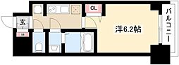 プレサンス名駅南エディフィス 1Kの間取図画像