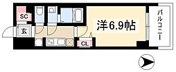 プレサンスTHE久屋大通レジェンド 1Kの間取図画像
