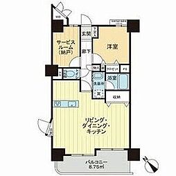 ライオンズシティ鶴舞 1SLDKの間取図画像
