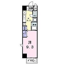 グランツ丸の内 1Kの間取図画像