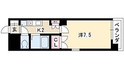 丸の内USビル 1Kの間取図画像