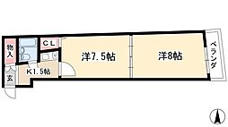 東和マンション広小路 2Kの間取図画像