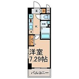 エスタシオン金山WEST 1Kの間取図画像