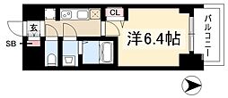 プレサンス名駅南エディフィス 1Kの間取図画像