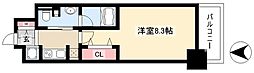 パークアクシス名古屋山王 1Kの間取図画像