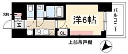 プレサンス上前津ディアシス 1Kの間取図画像