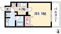 プロシード大須 1Kの間取図画像