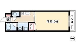 HIBINORISE 1Kの間取図画像