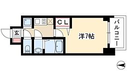プレサンス丸の内レジデンス3 1Kの間取図画像