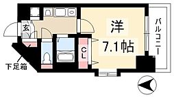 プレサンス名古屋城前 1Kの間取図画像