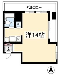 メゾンパール泉 ワンルームの間取図画像