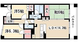 グランカーサ上前津 3LDKの間取図画像