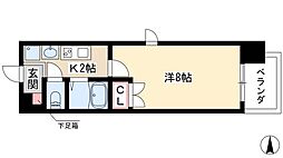パルティール上前津 1Kの間取図画像