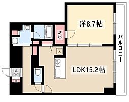 セイワパレス丸の内駅前 1LDKの間取図画像