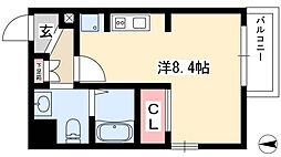 ライブコート丸の内 ワンルームの間取図画像