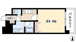CionNagoyameieki 1Kの間取図画像