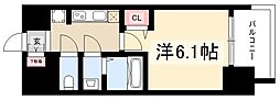 ディアレイシャス名古屋大須通南 1Kの間取図画像