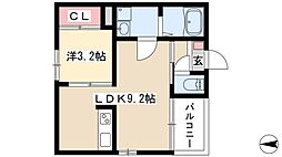 レガリストシャルマン 1LDKの間取図画像