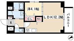 グランデューク新栄 1LDKの間取図画像