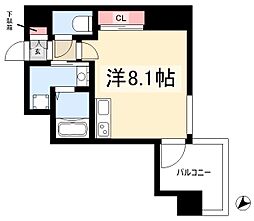 PLATZTACHIBANA ワンルームの間取図画像