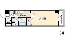 ウイングパーク 1Kの間取図画像